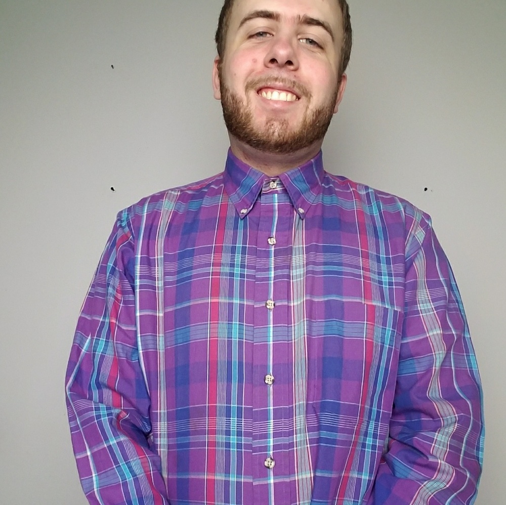 Chaps Ralph Lauren Purple Button Down EUC